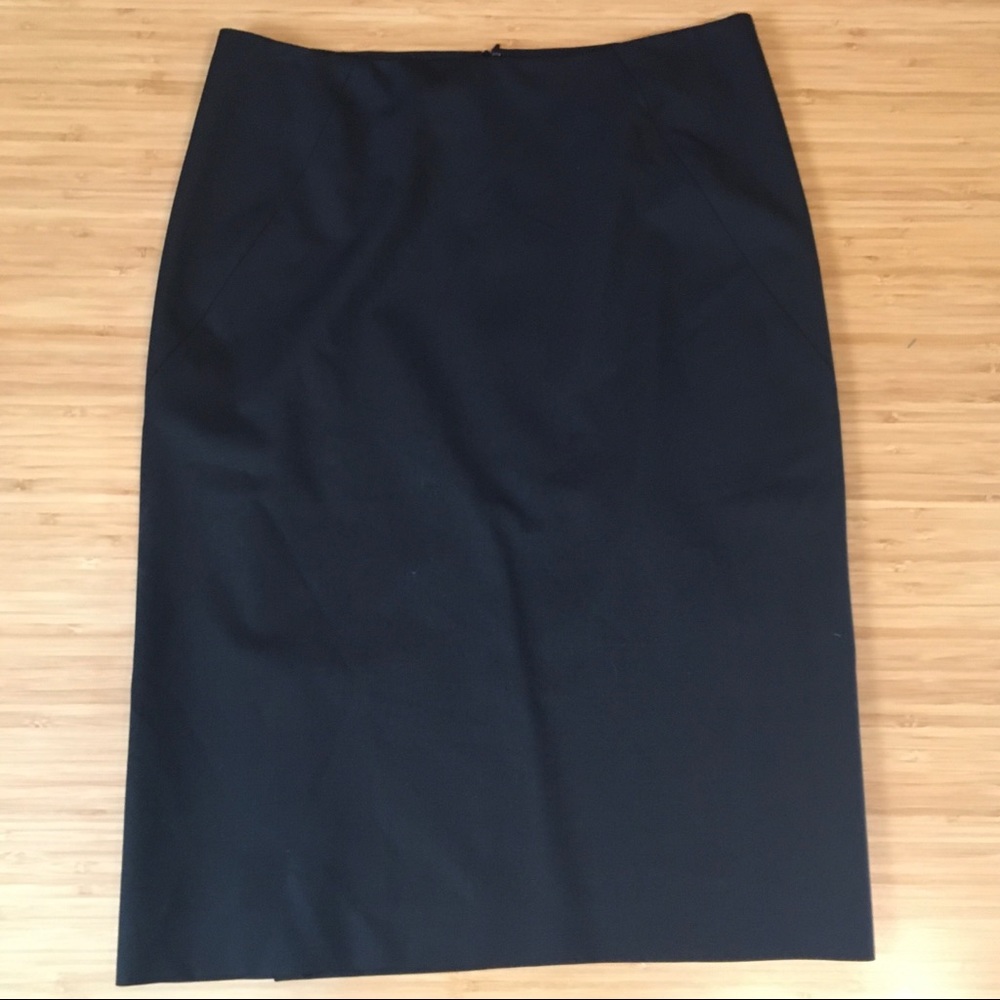 Theory Black Wool Blend Pencil Skirt Size 4